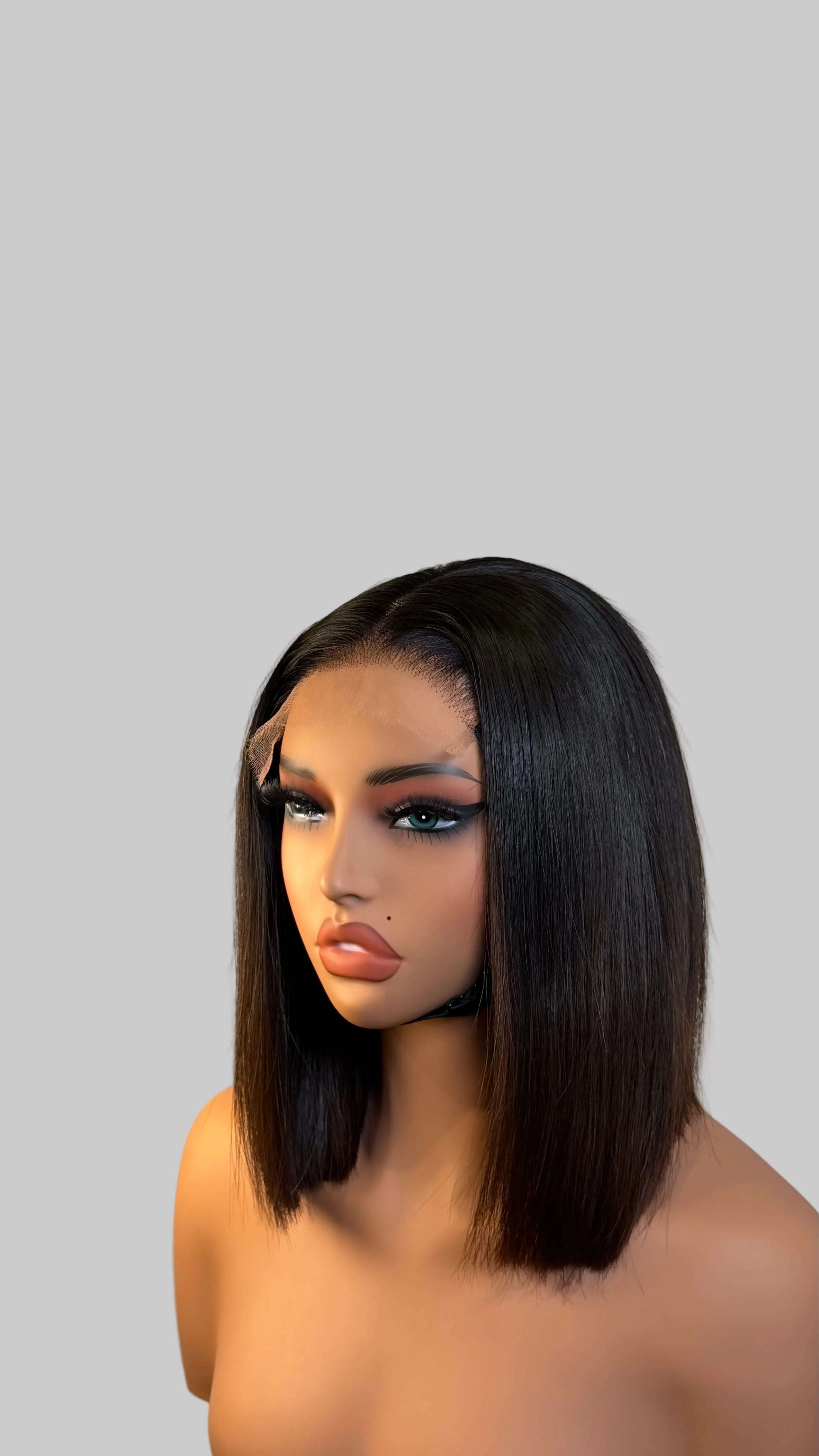 8” Raw Brown Tip Bob
