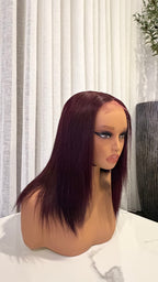 12” Burgundy Straight wig